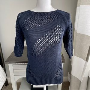 Ann Taylor petite XS Navy Blue 3/4 sleeve Sweater
